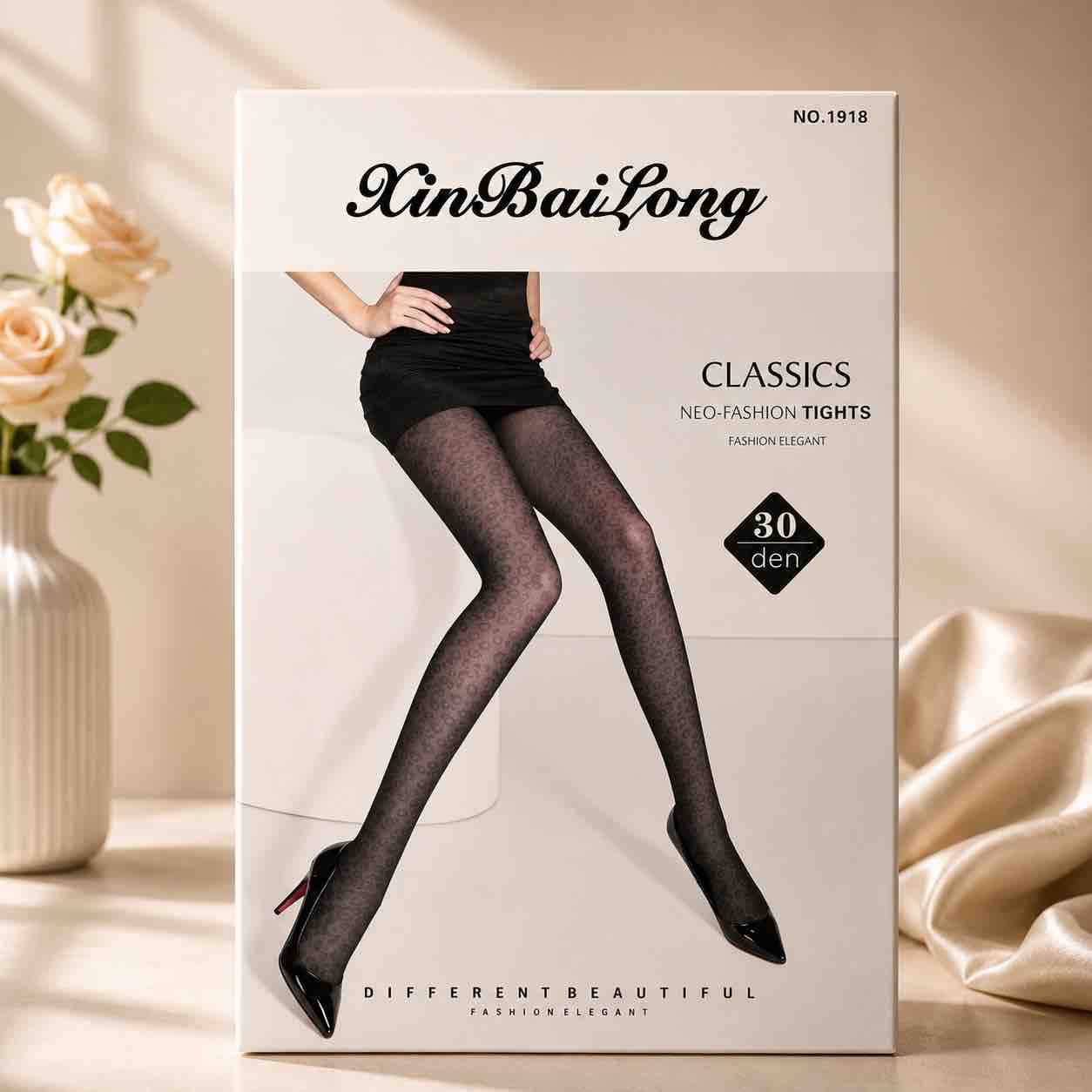 Ženske hulahopke/štrample 6 komada – elegantni dezen, 30 den