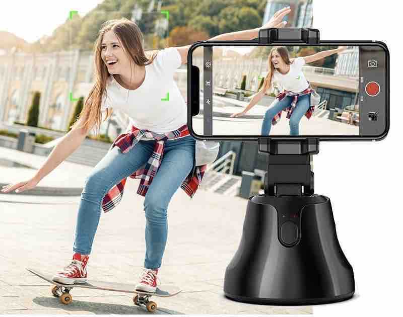 Automatski 360° pan‑tilt držač za mobitel sa praćenjem lica