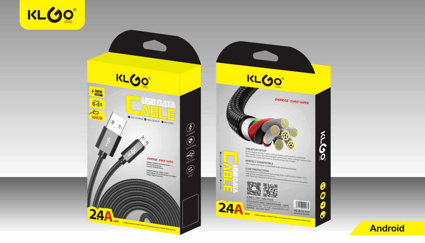 Pleteni USB - microUSB data kabl 2 m