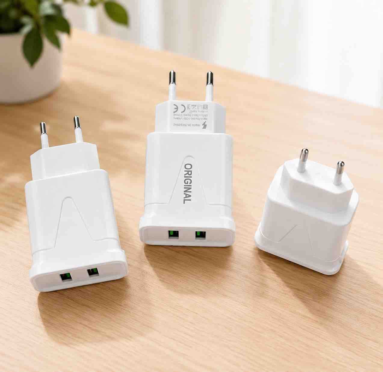 Dual USB zidni punjač (EU utikač)