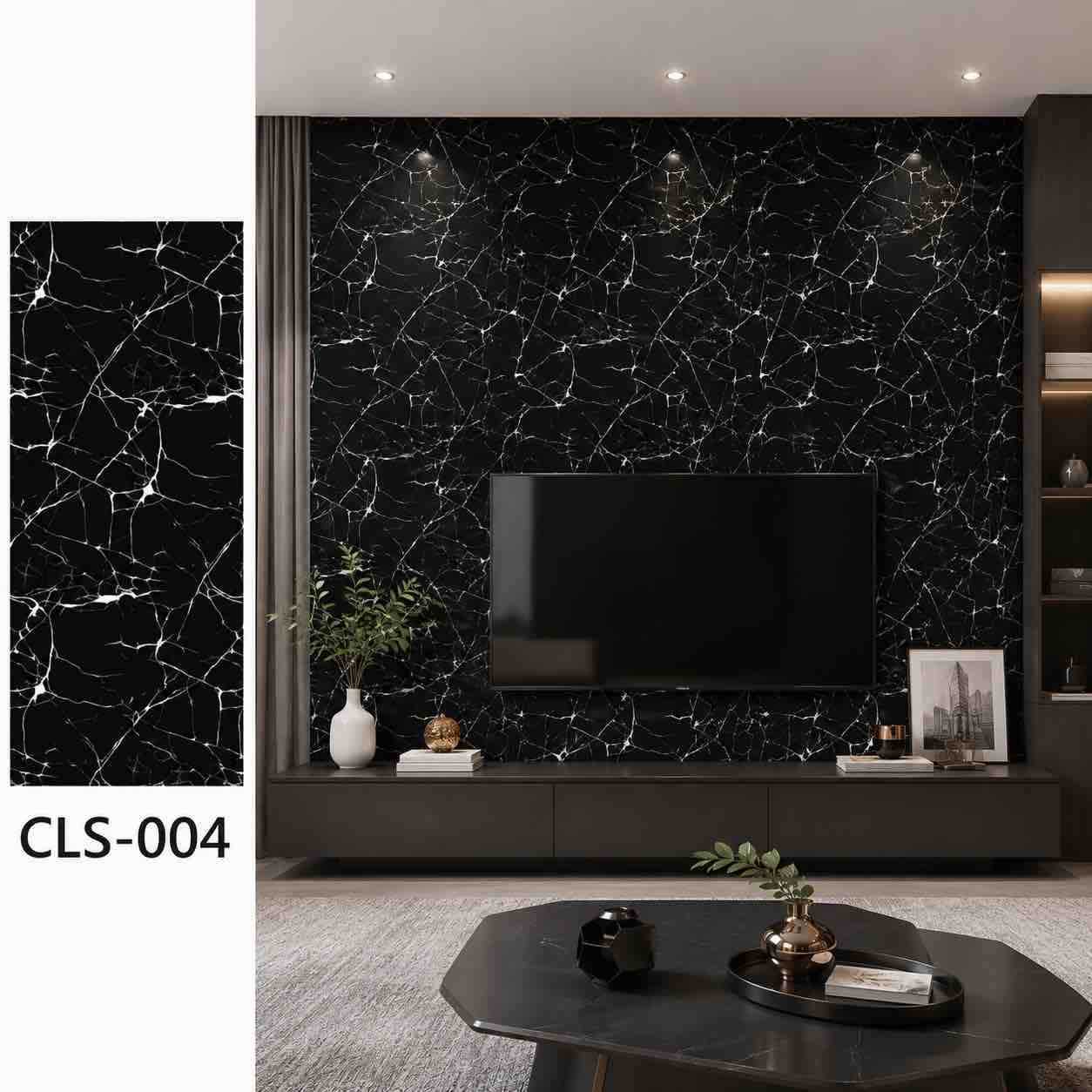 Samoljepljiva dekorativna tapeta 30×60 cm — crni mramor