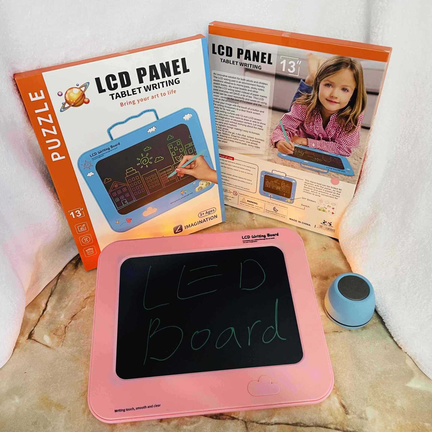 Dječija LCD tabla za pisanje 13" — ružičasta