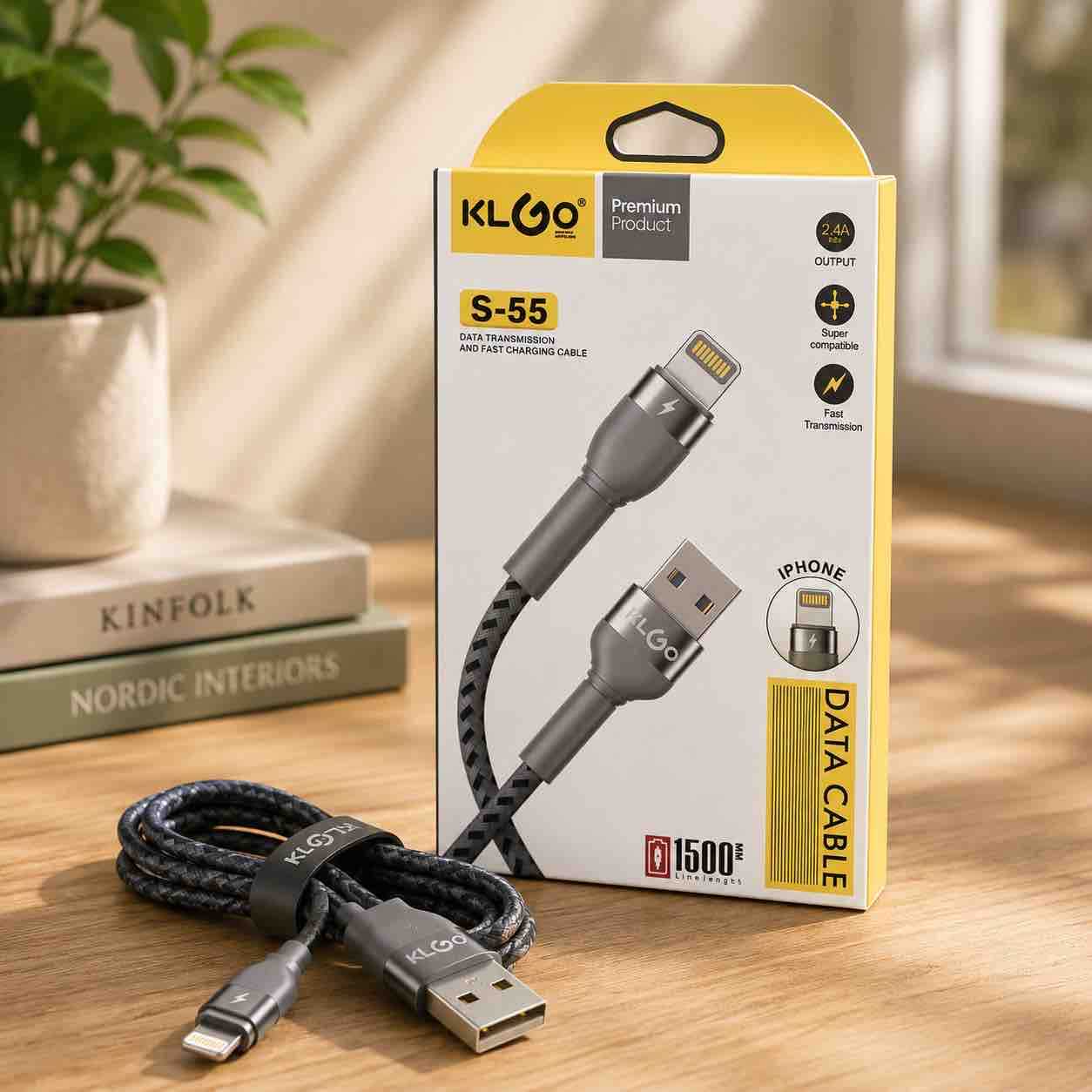 Lightning (iOS) USB-A kabl 1.5m, pleteni