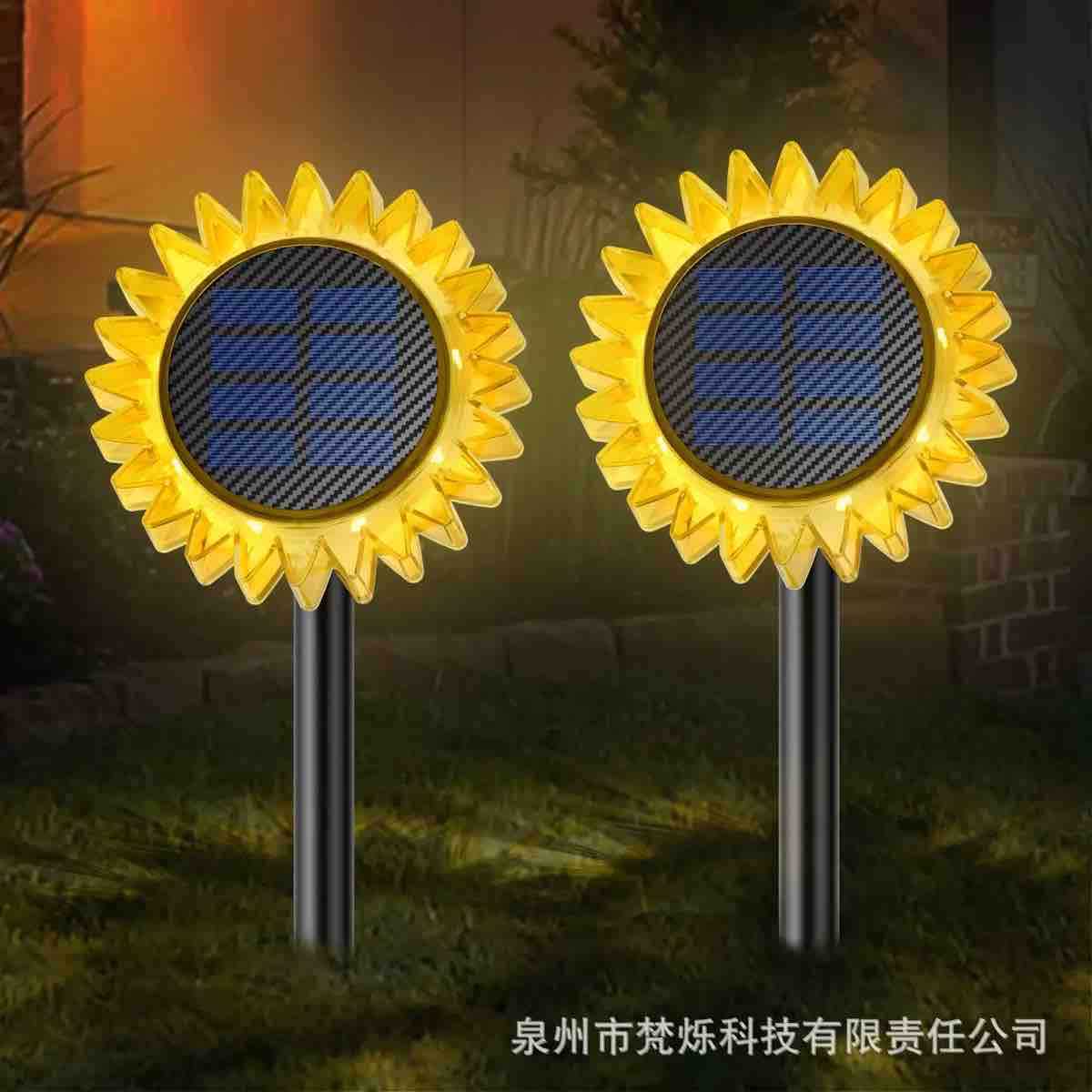 Solarna baštenska lampa suncokret — zidna ili za zemlju
