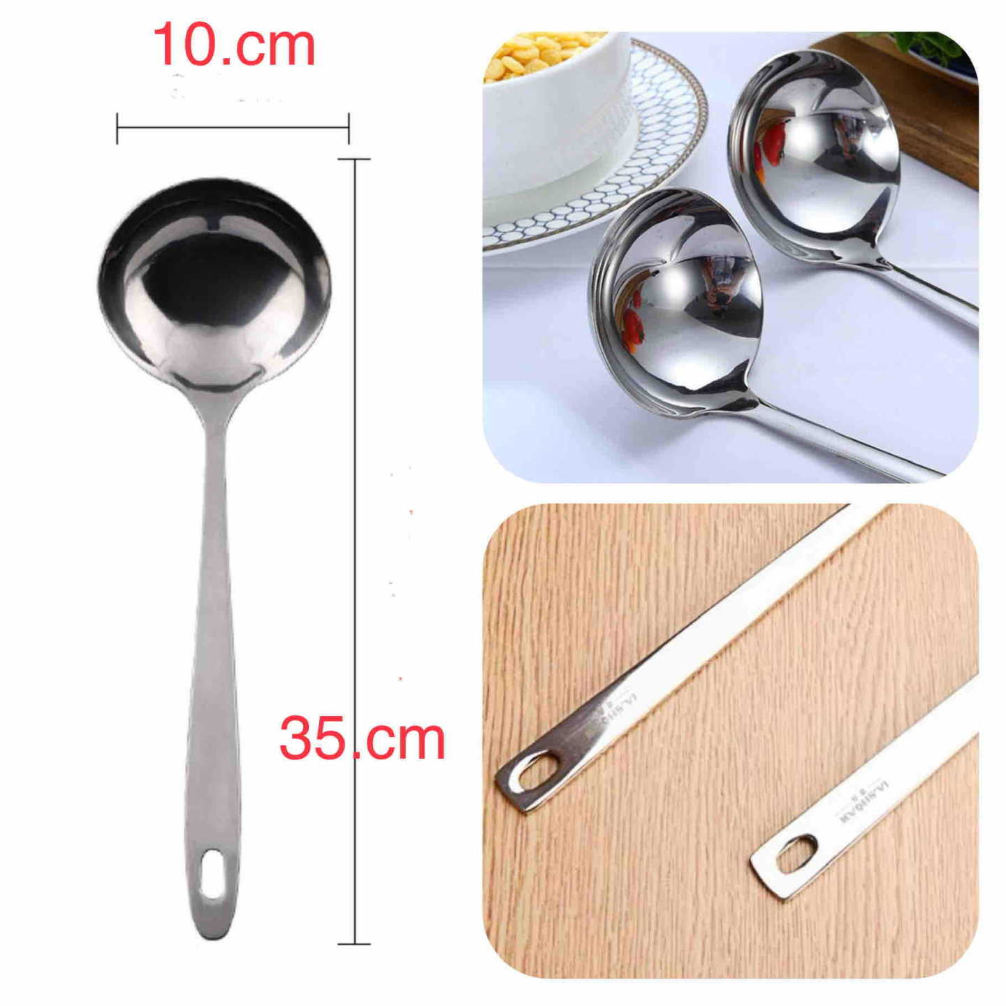Inox kutljača / supena kutlača 35 cm