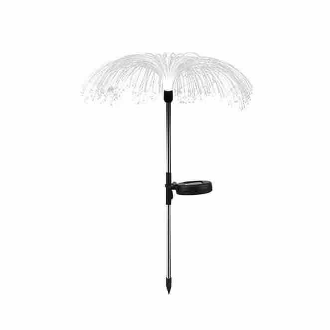Solarne dekorativne baštenske lampe — set 2 kom (kišobran od optičkih vlakana, 7 boja)