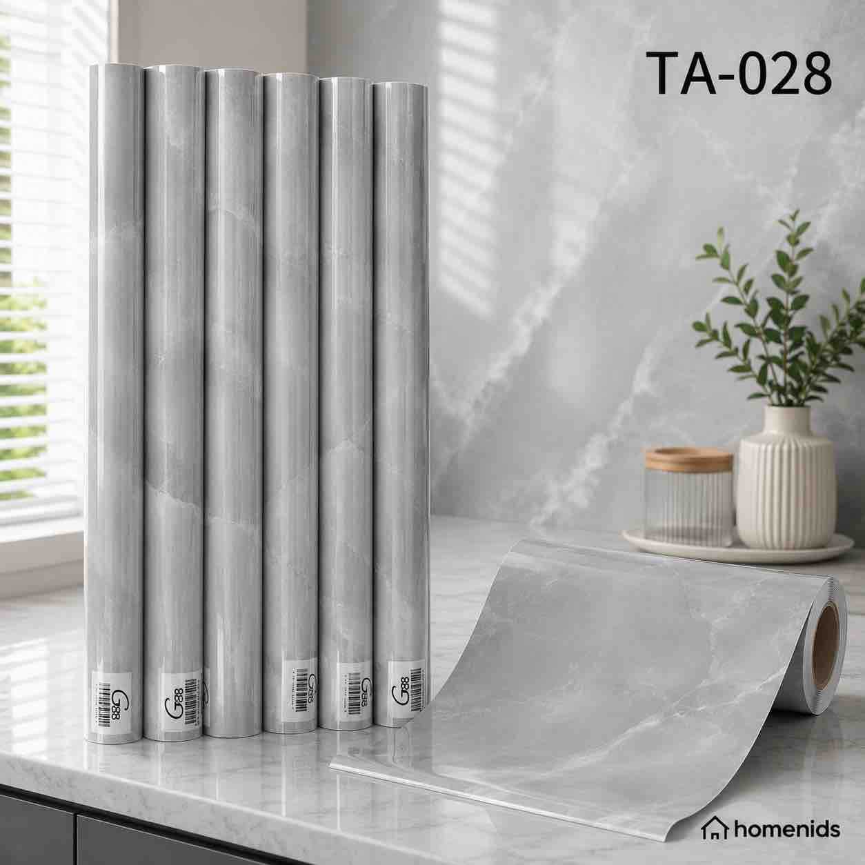 Samoljepljiva tapeta sivi mramorni dezen 5m x 60cm