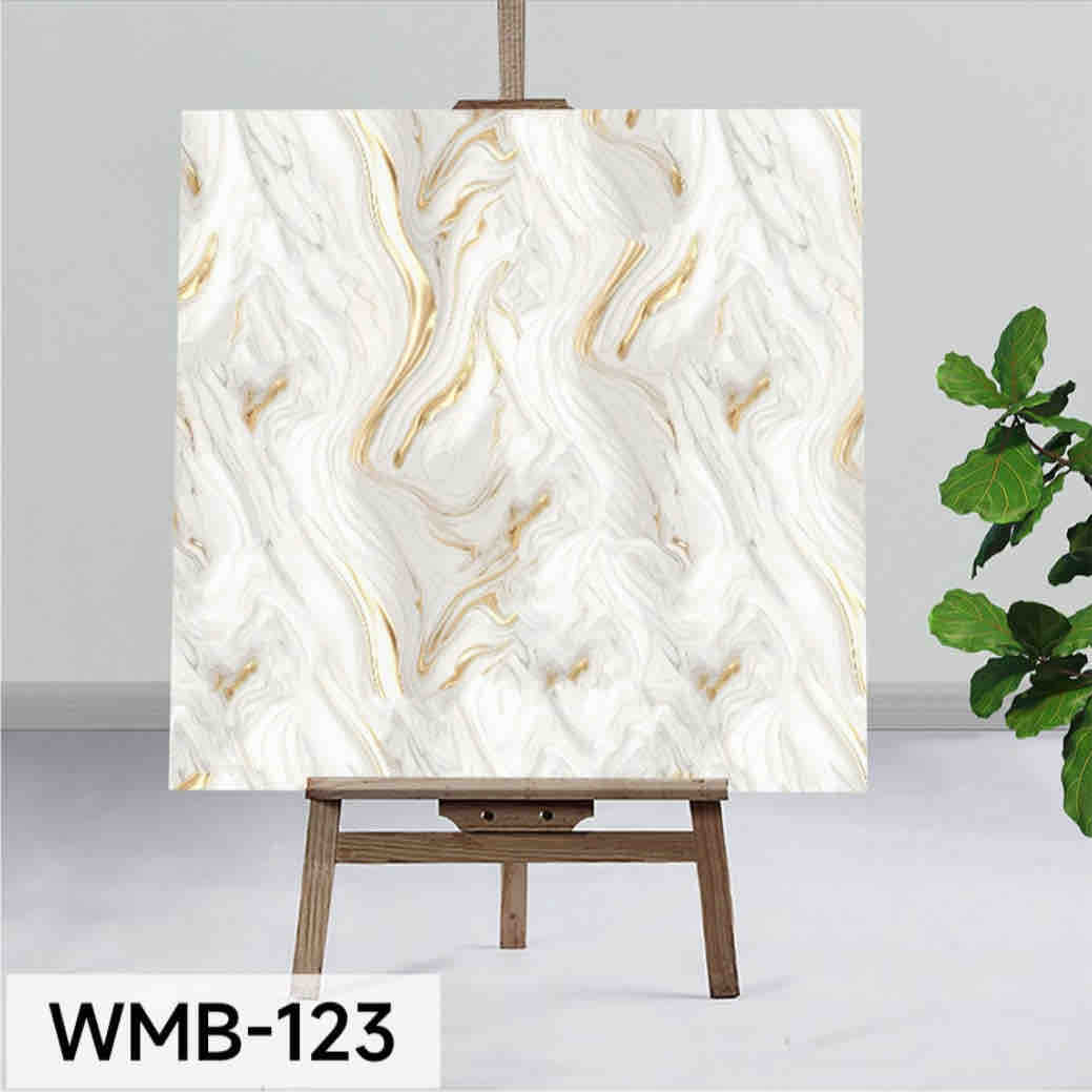 Samoljepiva zidna/podna pločica 60x60 cm – bijeli mramorni dezen