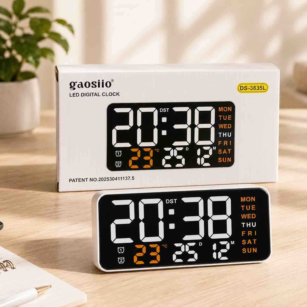 LED digitalni stolni sat sa velikim displejem i termometrom