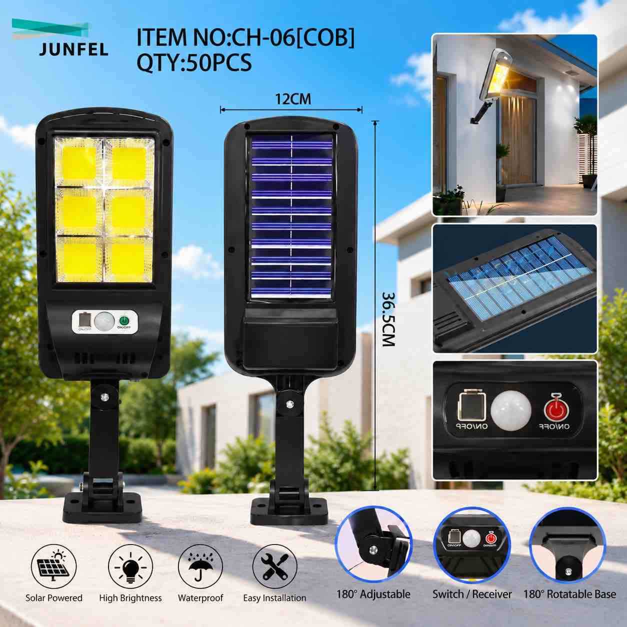 Solarna LED vanjska lampa sa senzorom i podesivim stalkom