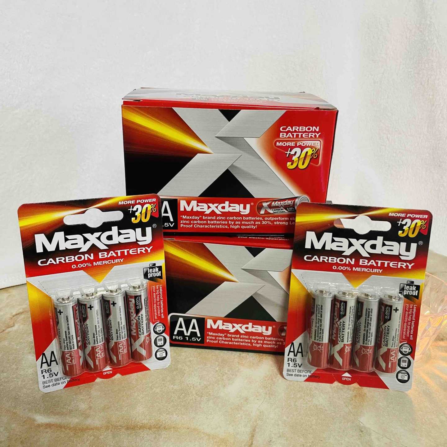 Maxday AA (R6) 1.5V carbon baterije – paket 48 kom