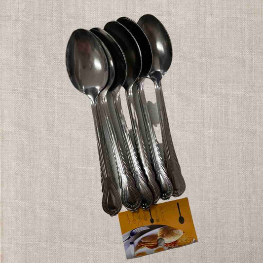 Set od 6 velikih metalnih žlica za ručavanje