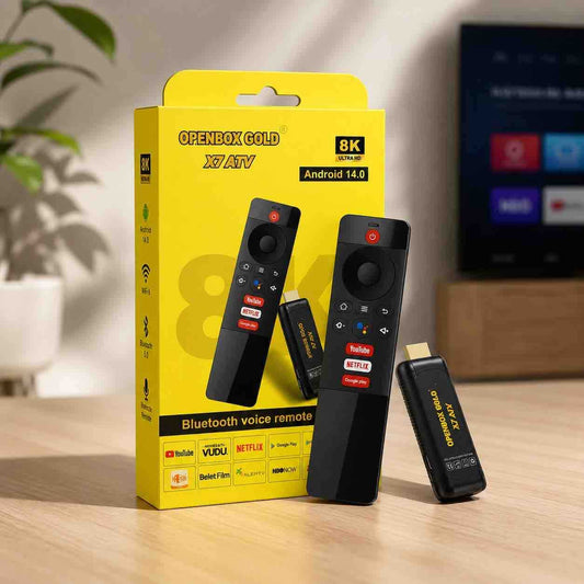 Openbox Gold Android TV stick sa Bluetooth daljinskim (Android 14.0)