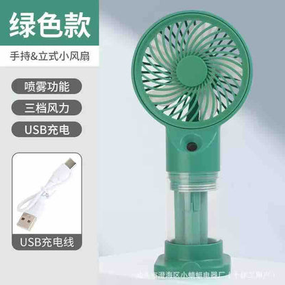Mini USB ručni ventilator s raspršivačem i stalkom