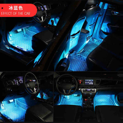 RGB LED trake za unutrašnje ambijentalno osvjetljenje automobila (4 kom) s daljinskim