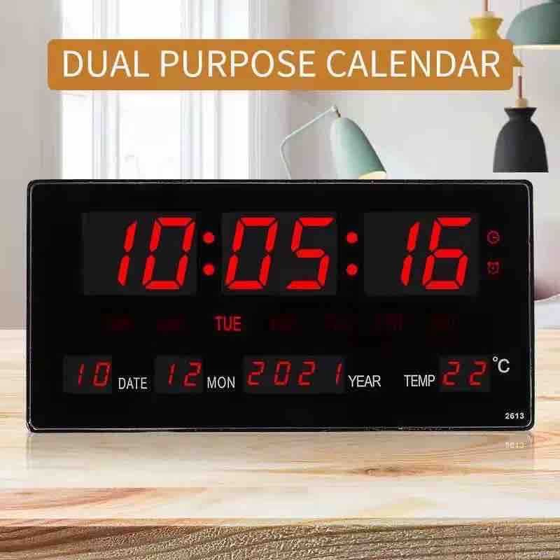 Veliki digitalni LED sat sa datumom i termometrom (47 cm)