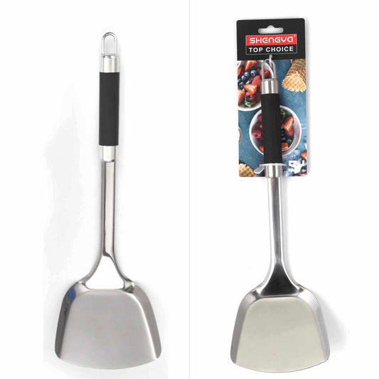 Velika metalna spatula/lopatica za prženje sa drškom protiv klizanja