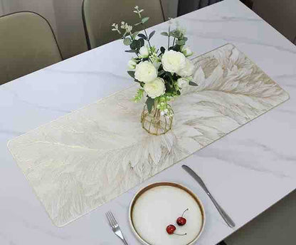 Stolni trkač 33x92 cm, set 6 kom - dekor perje