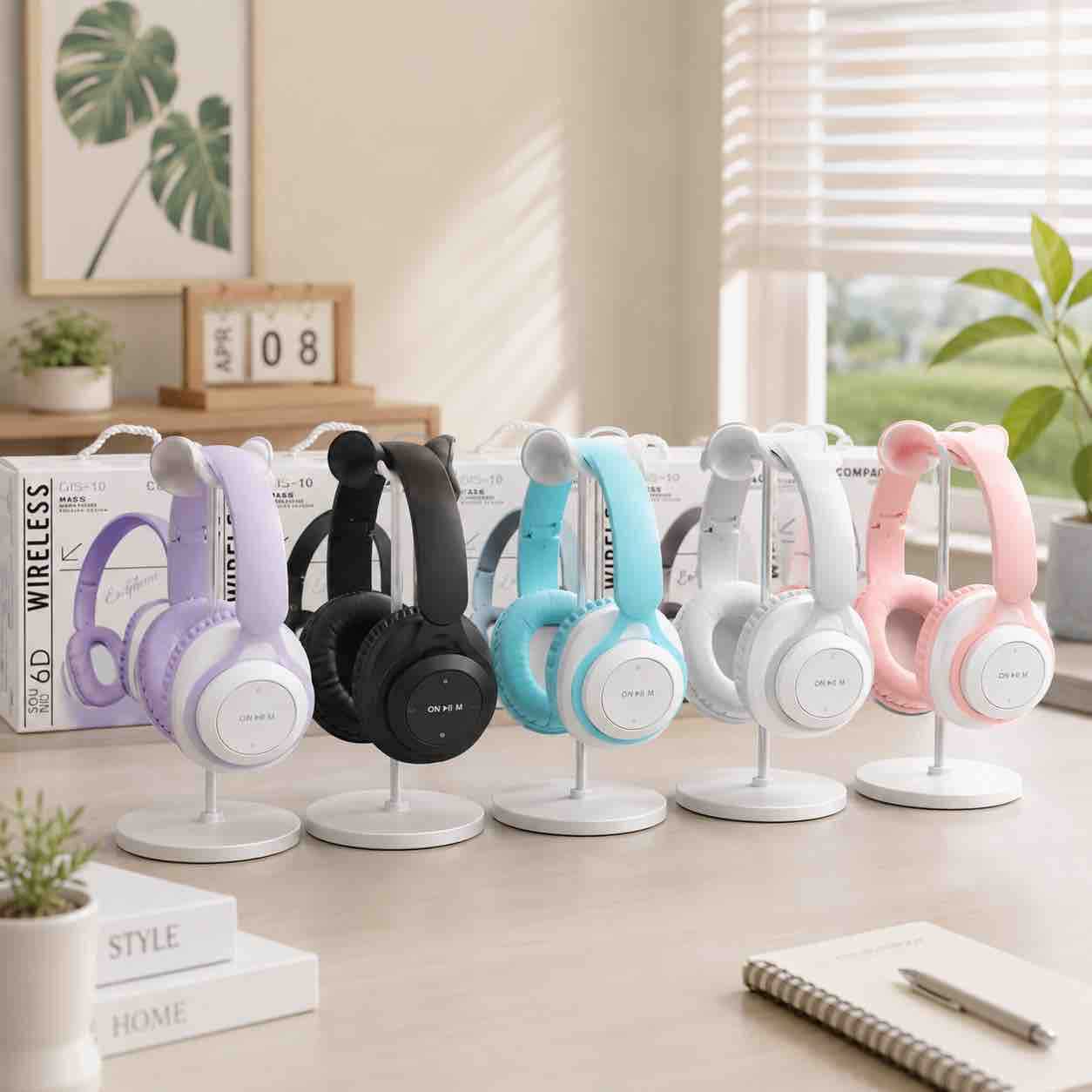 Bežične on-ear slušalice QC10 — kompaktne, dostupne u više boja