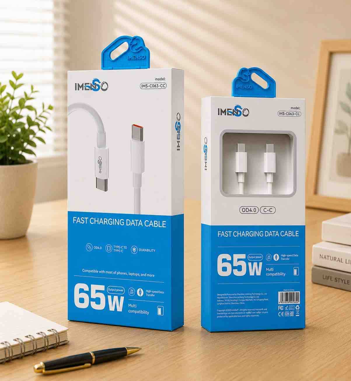 USB-C na USB-C kabel za brzo punjenje 65W