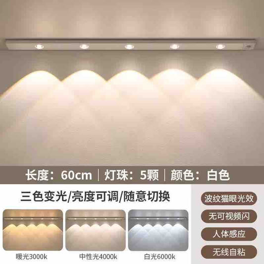 LED zidna traka sa 5 lampica, 60 cm — podesiva boja i svjetlina