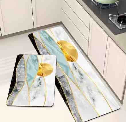 Set kuhinjskih prostirki 2/1 (40x60 cm + 40x120 cm) — moderni dezen