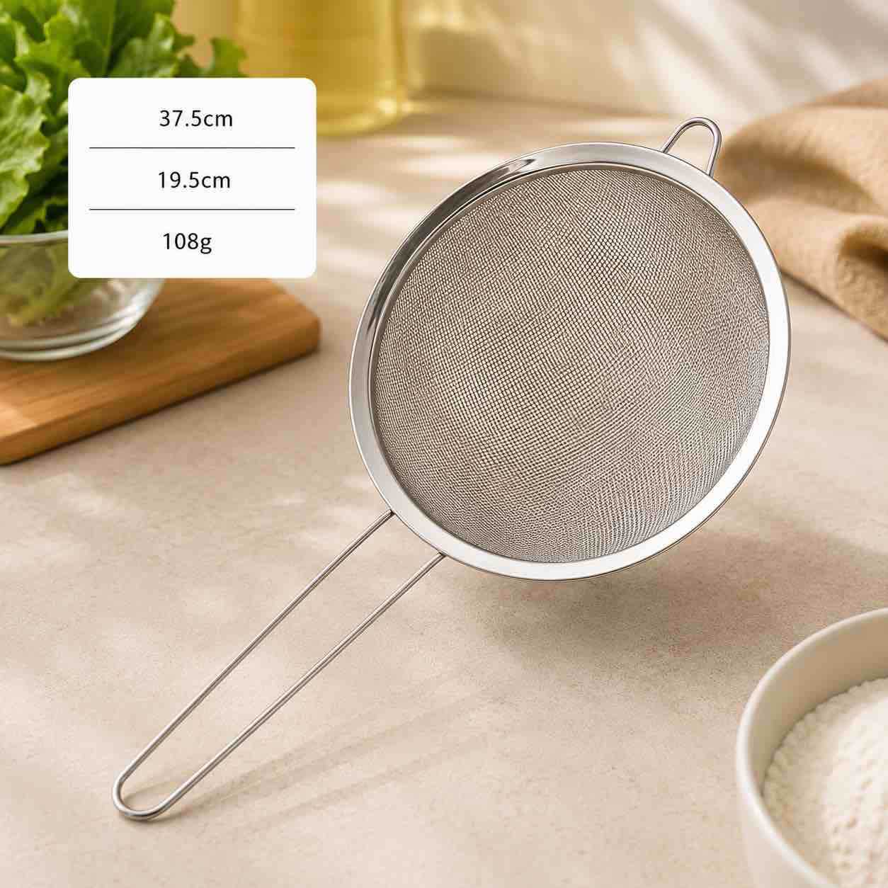 Fine cjediljka / sito 20 cm — inox mrežica