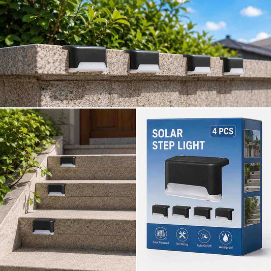 Solarne LED stepenišne svjetiljke — set 4 kom