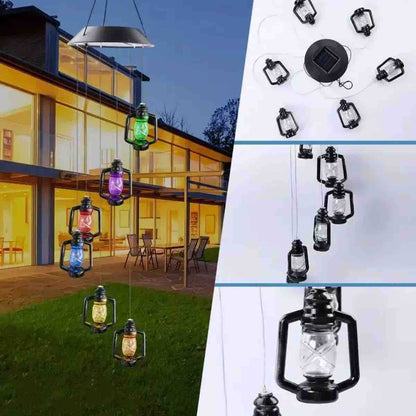 Solarne viseće lampice - set lanterna (6 kom) sa solarnim panelom