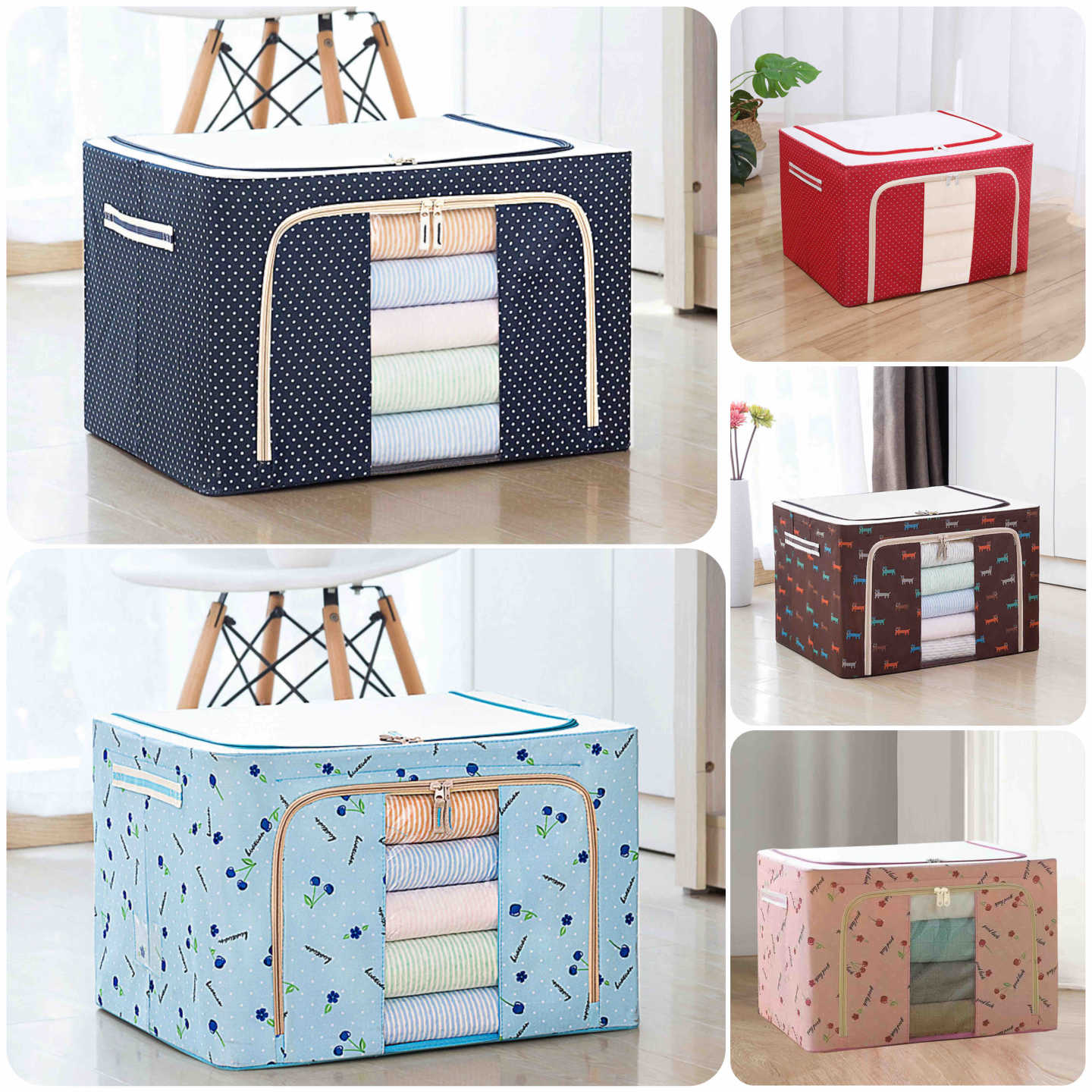 Sklopiva kutija za odlaganje odjeće 50×42×32 cm (razni dezen)