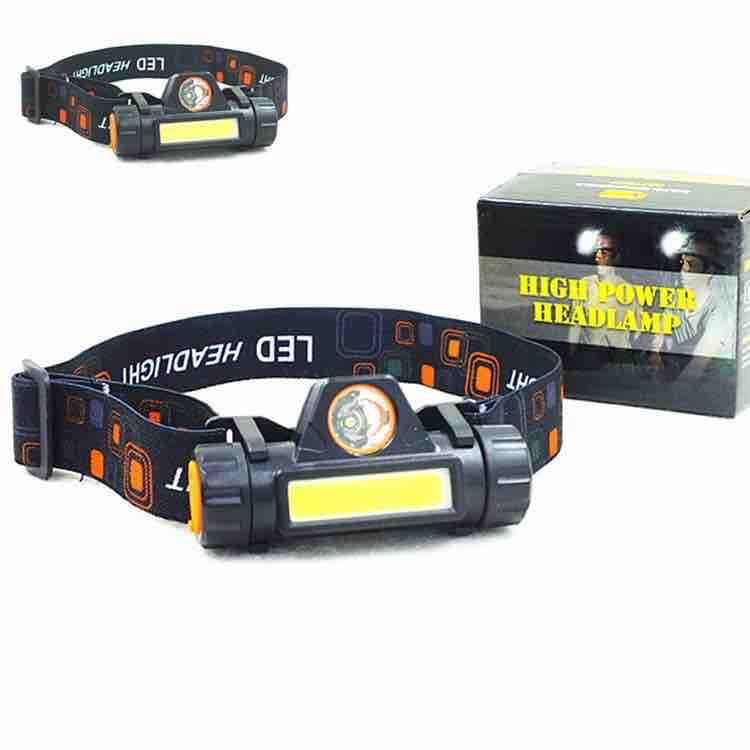LED USB čelna lampa sa dvostrukim izvorom (COB + Q5)
