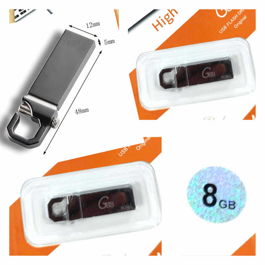 Metalni USB flash memorija 8GB sa karabinom
