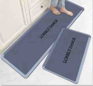 Set kuhinjskih prostirki 2/1 (40x60 cm + 40x120 cm), tamnoplava