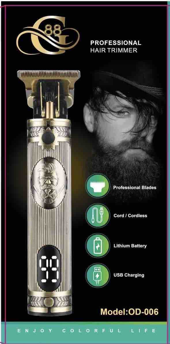 Beard & Hair trimer sa T-ostricom i LED prikazom, USB punjenje