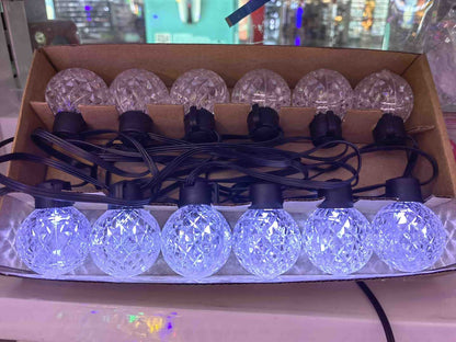 LED ukrasna girlanda 12 kuglica, 3 m – hladno bijela