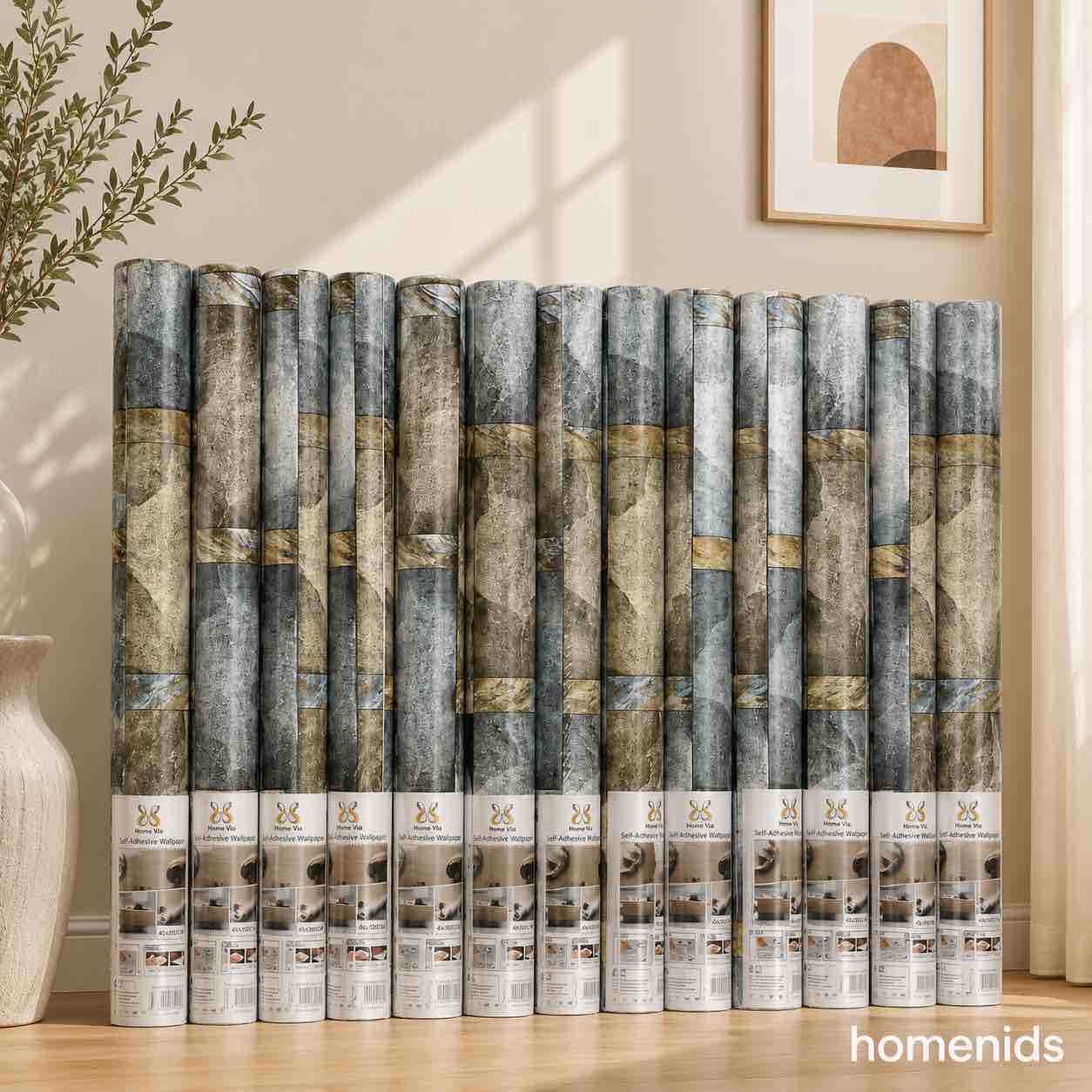 Samoljepljiva 3D tapeta u roli 5m x 45cm — dekorativni kamen