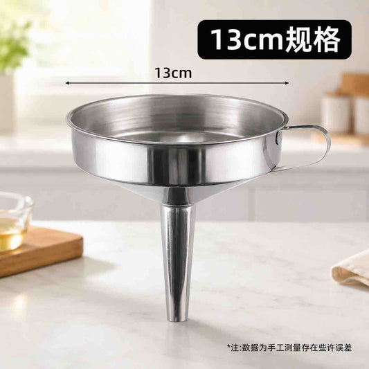Inox levak širokog grla 13 cm sa držačem