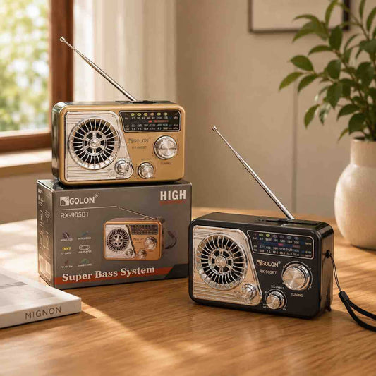 Kompaktni prenosni retro radio sa teleskopskom antenom