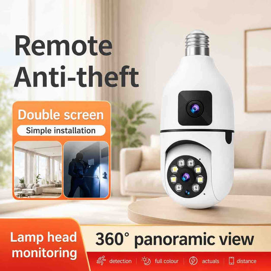 WiFi sigurnosna kamera u obliku LED žarulje (E27, 360° panoramski pregled)