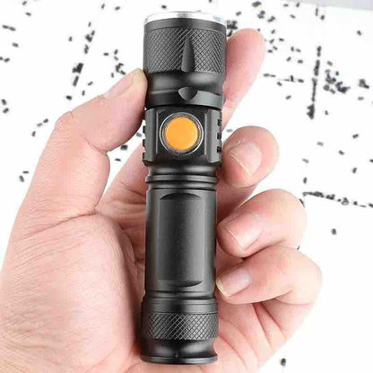 USB punjiva mini LED baterijska lampa sa kopčom