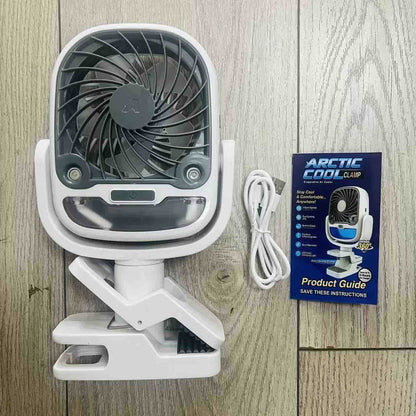 Prenosivi USB stolni ventilator sa stezaljkom i LED osvjetljenjem