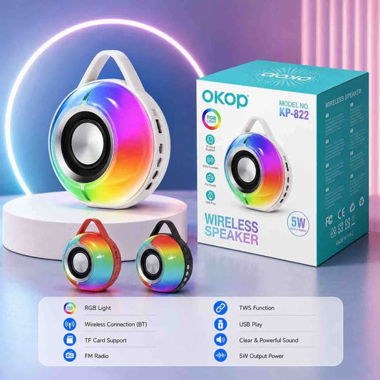 Prijenosni Bluetooth zvučnik s RGB svjetlom i ručkom (5W)