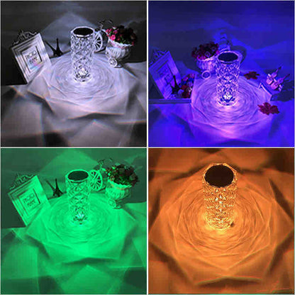 Dekorativna stolna kristalna lampa sa touch kontrolom i 16 RGB boja