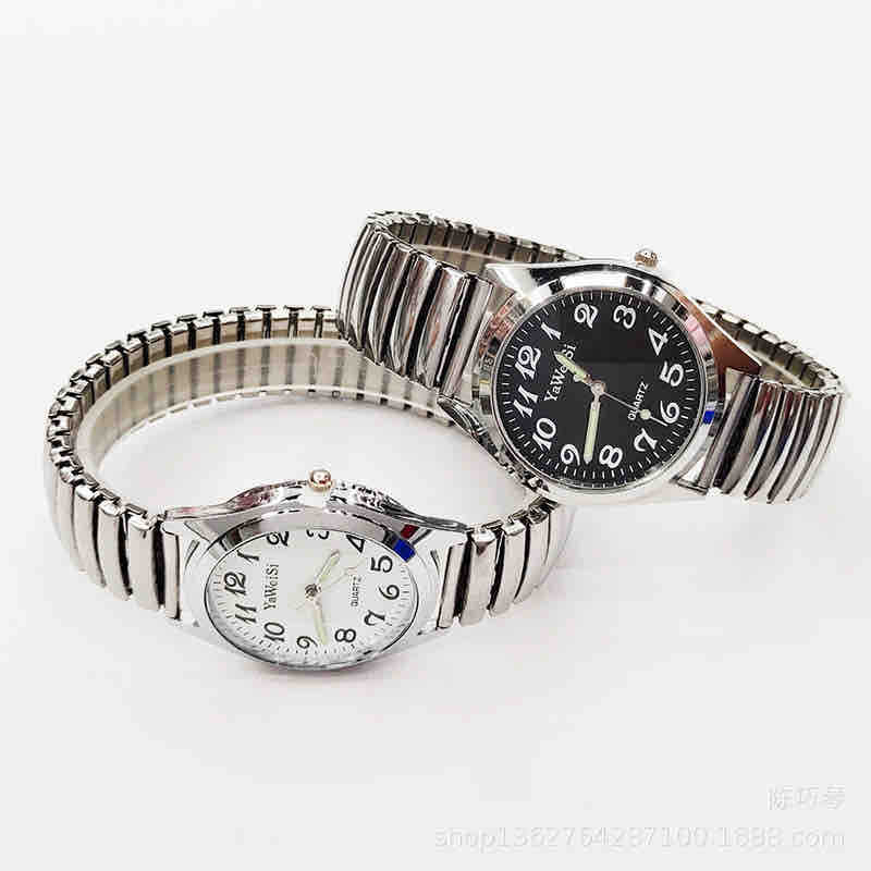 Ženski analogni ručni sat sa rastezljivom metalnom narukvicom