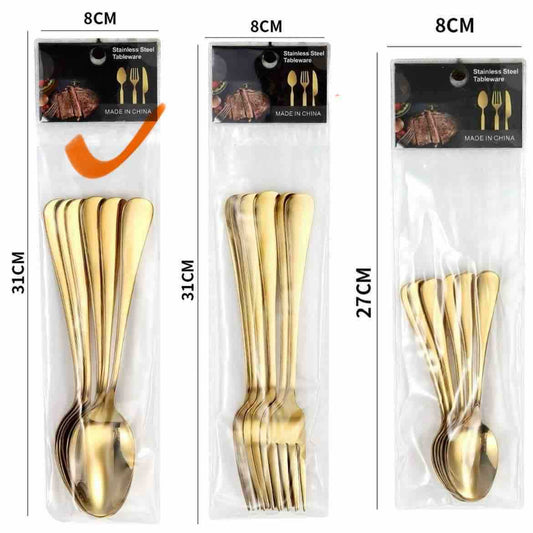 Set od 6 zlatnih malih kašika