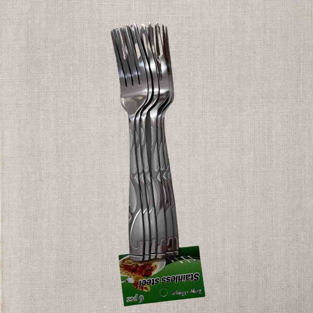 Set od 6 metalnih viljuški za jelo, stainless steel