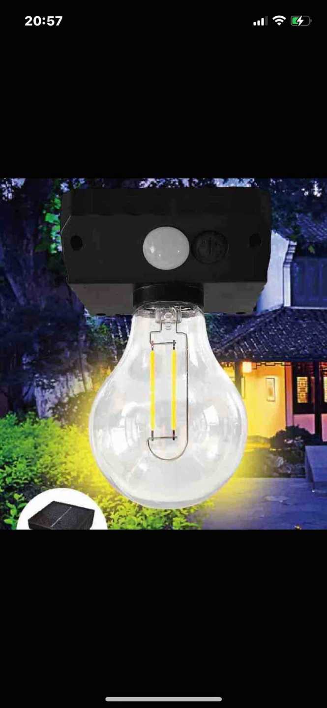 Solarna zidna svjetiljka sa senzorom pokreta i dekorativnom LED žaruljom
