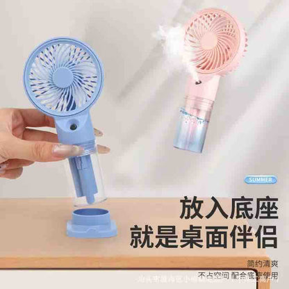 Mini USB ručni ventilator s raspršivačem i stalkom