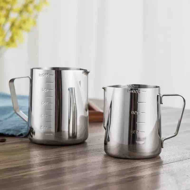 Stakleni inox bokal za mlijeko / pjenač 350 ml