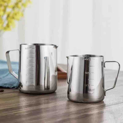 Stakleni inox bokal za mlijeko / pjenač 350 ml